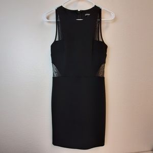 Express Little Black Dress Sheer Mesh Cutout Sides